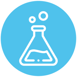 A beaker icon, denoting the impact of SRFC Bio's scientifically engineered disinfectant