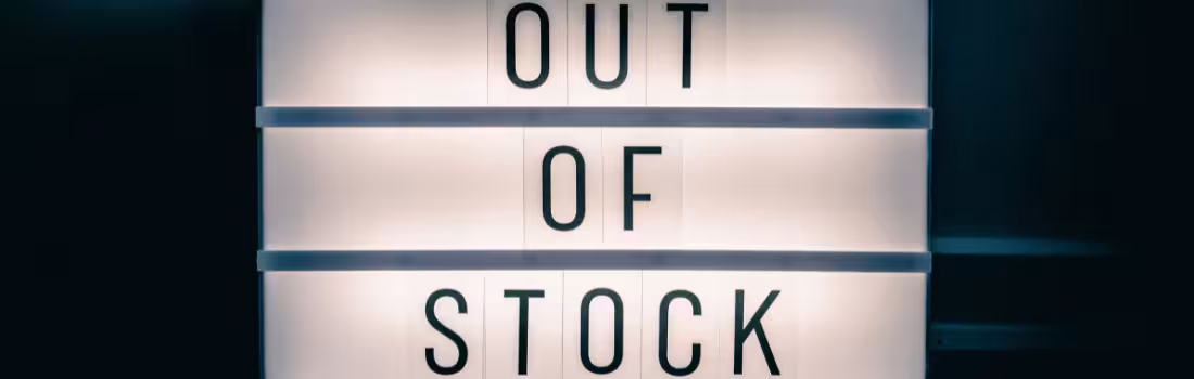 An out of stock sign denoting Microban 24 was discontinued