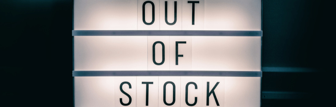 An out of stock sign denoting Microban 24 was discontinued